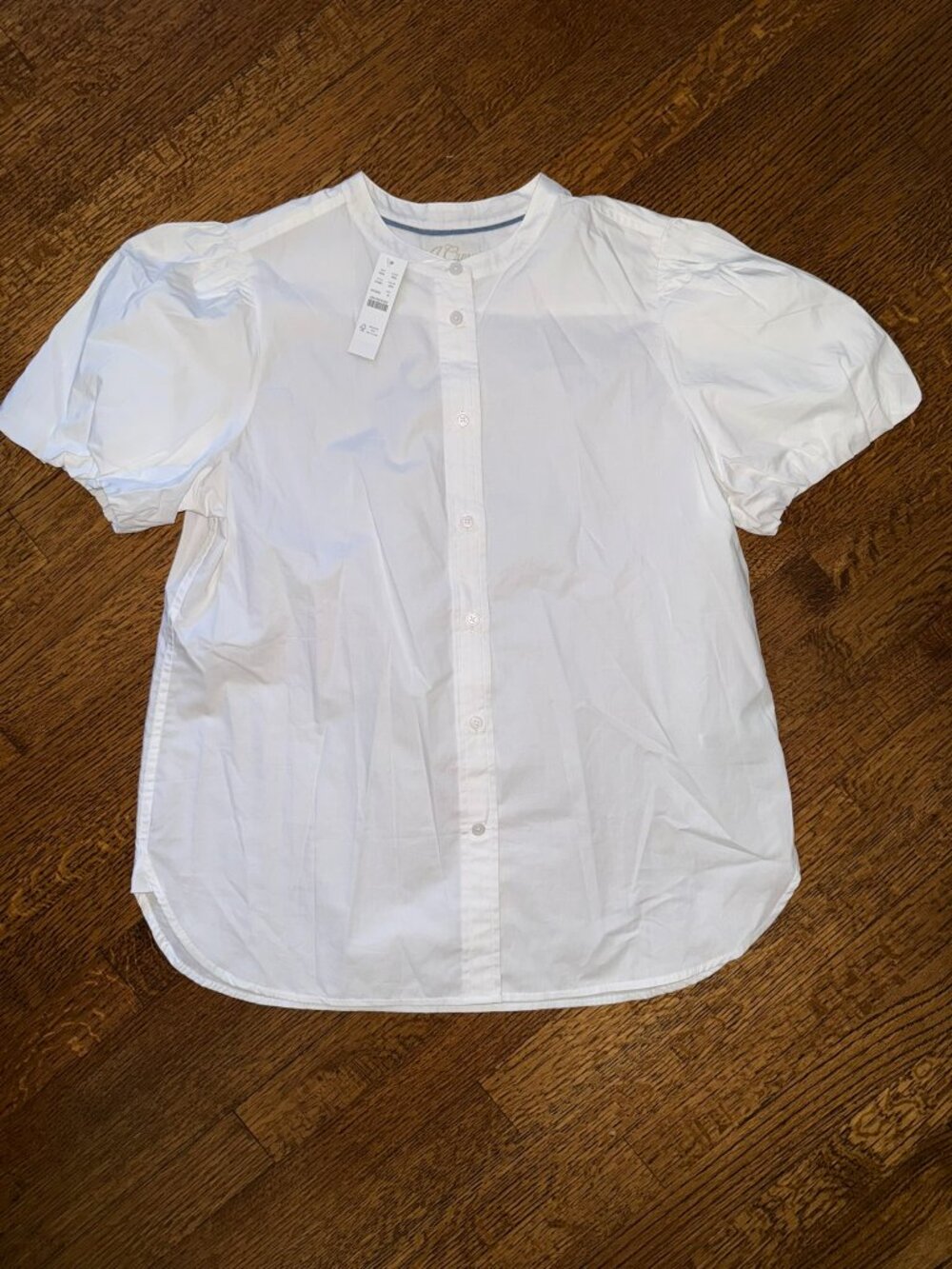 NWT J.Crew Classic-Fit Short Puff-Sleeve Shirt